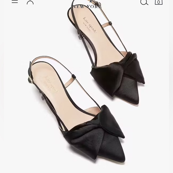 Kate Spade Black Marseille satin lux Classic Heels NWT - Picture 2 of 8